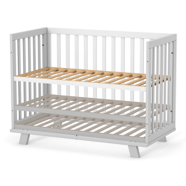 Dětská postýlka Lussi Gekko Kids 120x60. Bílá / Šedá